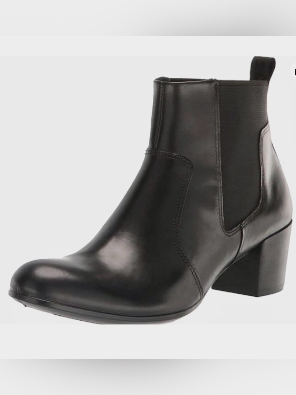 New ECCO Black Shape Black Leather M35 Water Resistant Boots MSRP $169 Size 7.5